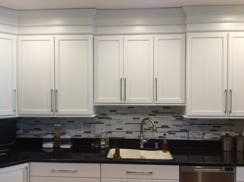 Refurbished Cabinets From Stained To White Wolff Painting